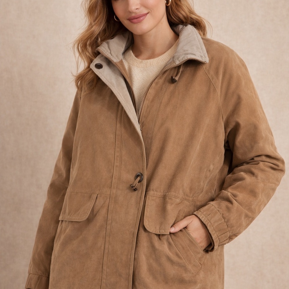 Stylish Tan Utility Jacket for Women
